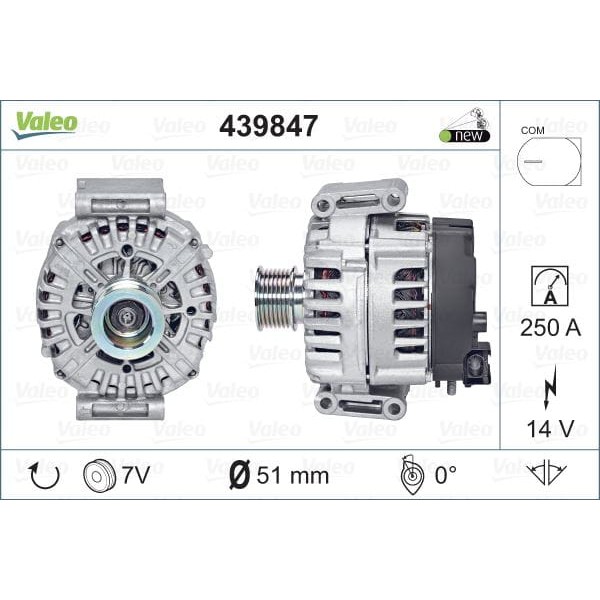 VALEO 439847 Alternatör Mercedes Sprinter 319 Alternatör Binek 