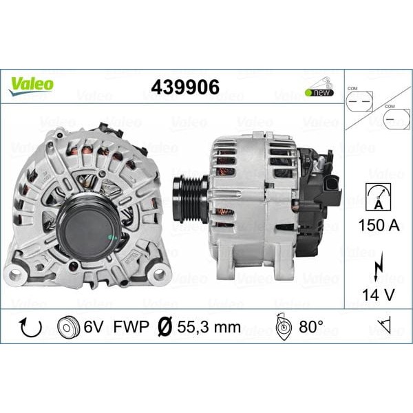 VALEO 439906 Alternatör Ford B-Max.Fiesta Vı. Focus III. S60