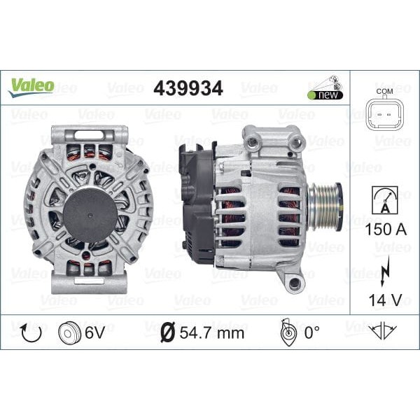 VALEO 439934 Alternatör Citroen C4-Peugeot 308 1.6 L Alternatör Binek 