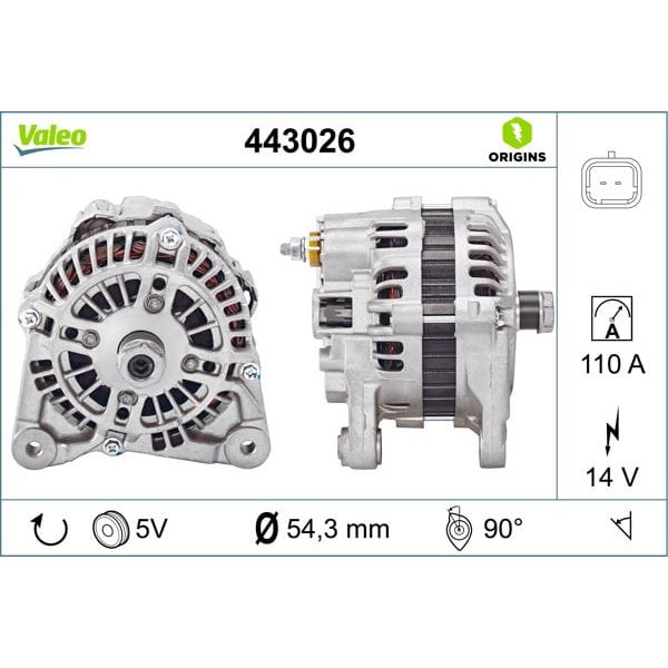VALEO 443026 Alternatör Clio II. Megane II. Micra III