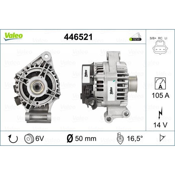 VALEO 446521 Alternatör Ford C-Max- Focus