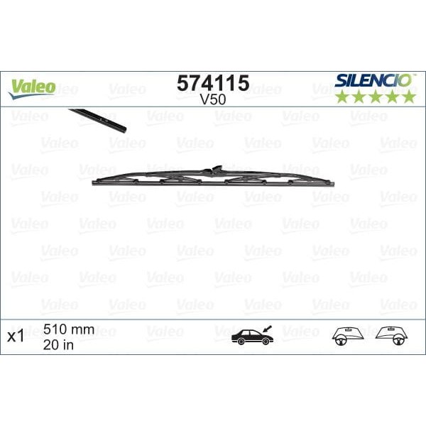 VALEO 574115 Silecek 510Mm X1 Carına Corolla Camry 