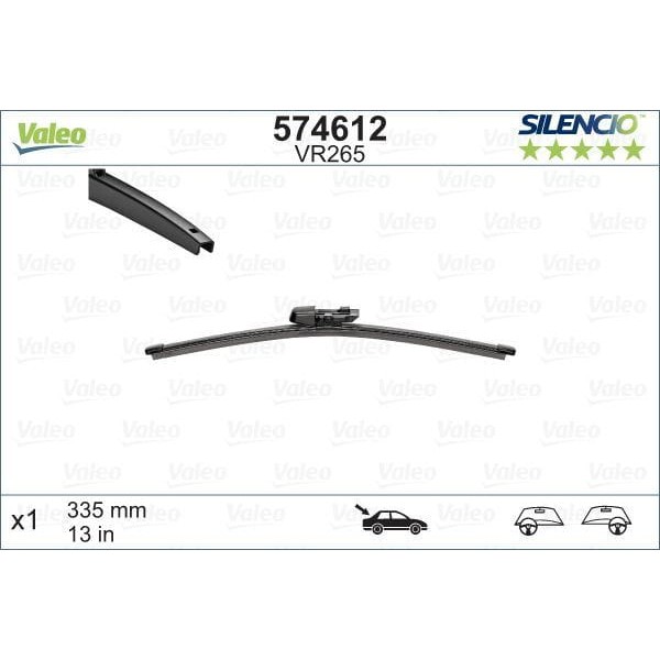 VALEO 574612 Silecek Süpürgesi Arka Golf Sharan Touran / Alhambra Flat Blade X1 Vm265 , 345Mm