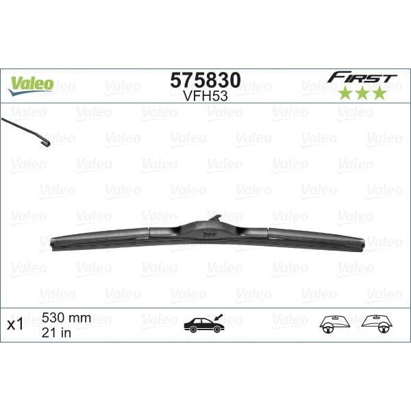 VALEO 575830 Silecek Fist Hibrit Vfh53 (X1) (530Mm)