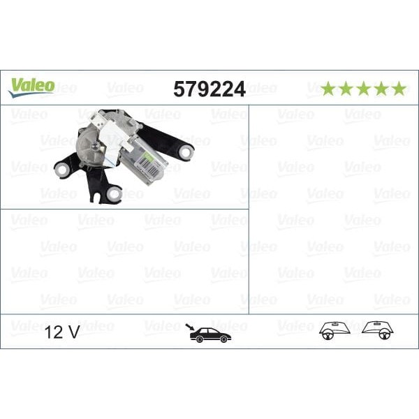 VALEO 579224 Silecek Motoru Arka 206 97- 