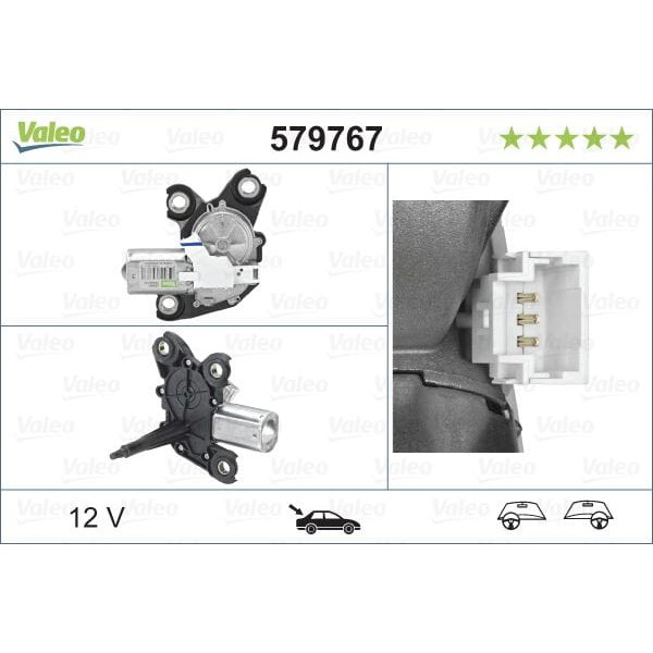 VALEO 579767 Silecek Motoru Arka Partner / Berlingo 