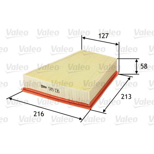 VALEO 585136 Hava Filtresi Volkswagen Polo IV 1.2-Fox 1.2
