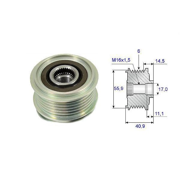 VALEO 588001 Alternatör Kasnağı Golf IV V VI Bora 98-05 Polo Jetta Passat Scırocco Tiguan Caddy Tran 