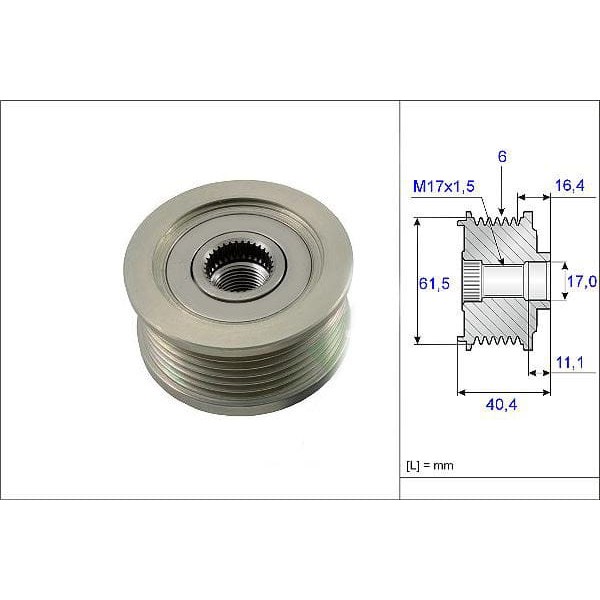 VALEO 588009 Alternatör Kasnağı Doblo / Astra H 1.9 Jtd 1.9 Cdtı