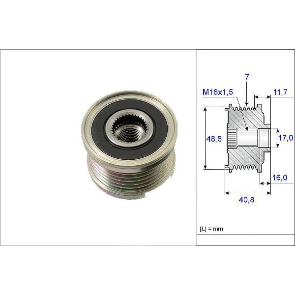 VALEO 588027 Alternatör Kasnağı Megane Laguna Trafic / Qashqai 2.0 DCI 2.0 1.9