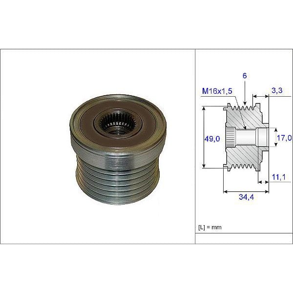 VALEO 588036 Alternatör Kasnağı Bmw 1 Bmw 3 Bmw 5 730I