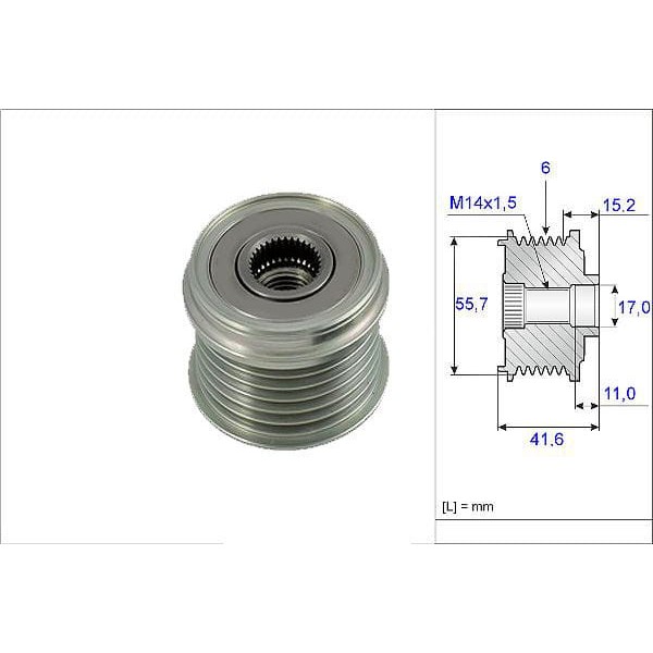 VALEO 588047 Alternatör Kasnağı S40 V40 1.6 1.8 2.0