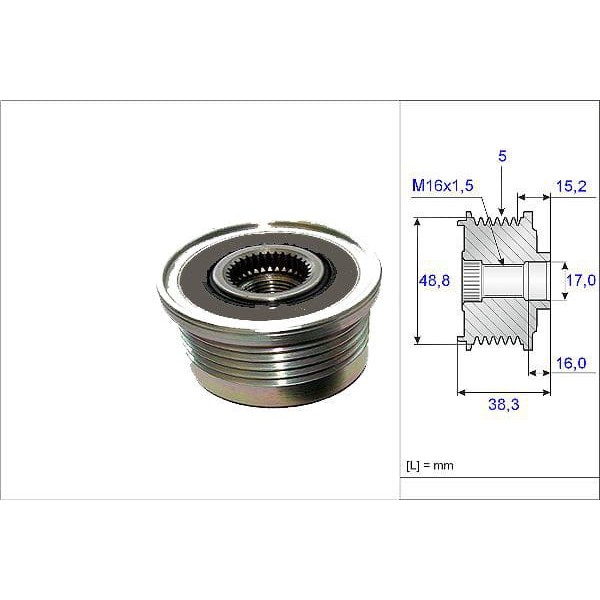 VALEO 588049 Alternatör Kasnağı Mercedes C300 320 350 Cls320 Cls350 E350 Sprinter 06- 01-06 2.8 TDI