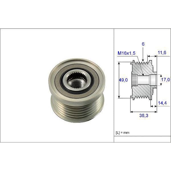 VALEO 588055 Alternatör Kasnağı Bmw 3 Compact E46