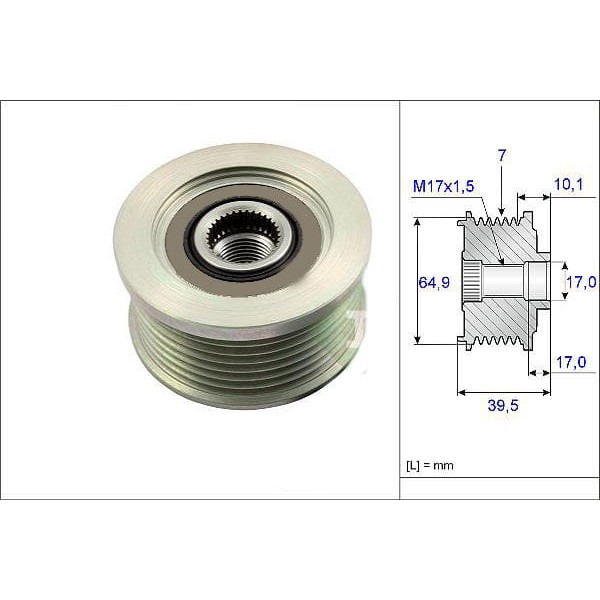 VALEO 588069 Alternatör Kasnağı Navara Pathfınder D23 Skaystar 2.5 DCI
