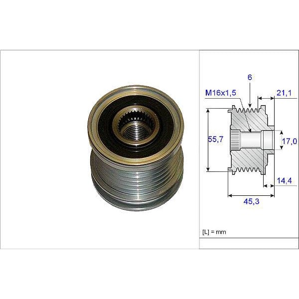 VALEO 588071 Alternatör Kasnağı A4 A6 1.6 1.8 2.0