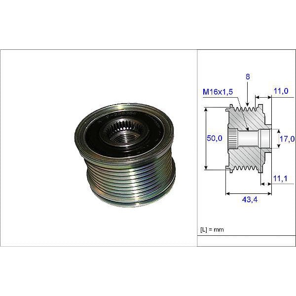 VALEO 588090 Alternatör Kasnağı Mercedes Classe M W164