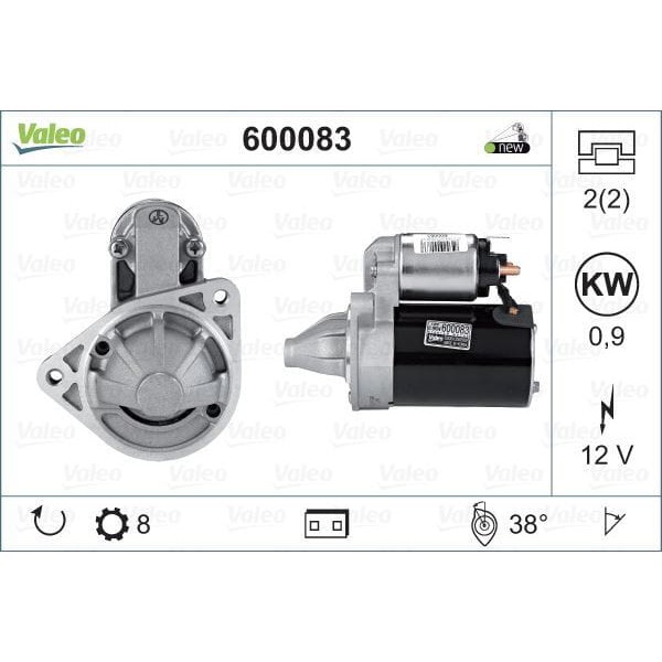 VALEO 600083 Marş Motoru 12V 8 Dıs Atos Getz 1.1 Picanto 1.0 03- 
