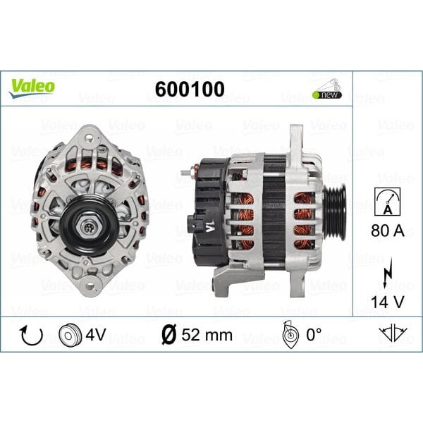 VALEO 600100 Alternatör Chevrolet Aveo-Daewoo K