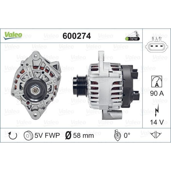 VALEO 600274 Alternatör Kia Rıo-Hyundai İ10 (Ba-Ia) 