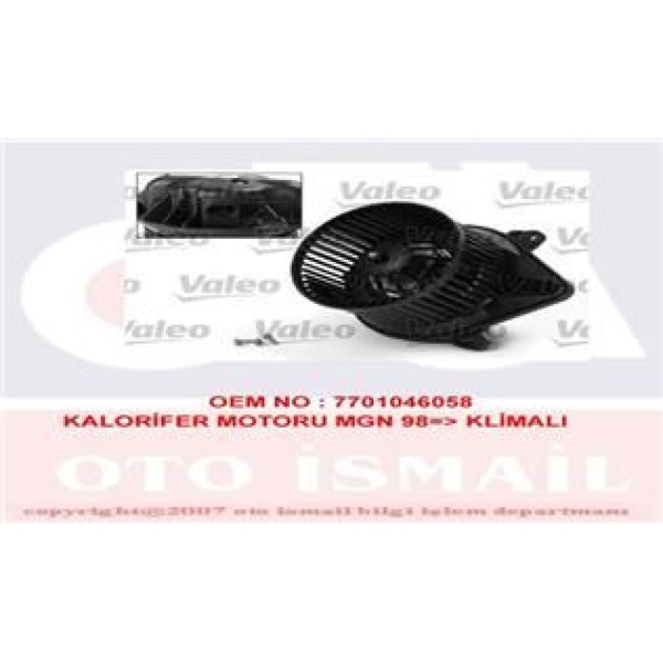 VALEO 698277 Kalorifer Motoru Megane I 98- Ac 