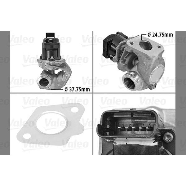VALEO 700414 EGR Valfi 206 207 307 308 407 Partner Tepee / C3 II 05-09 C4 C5 III 04-08 / Fiesta VI V
