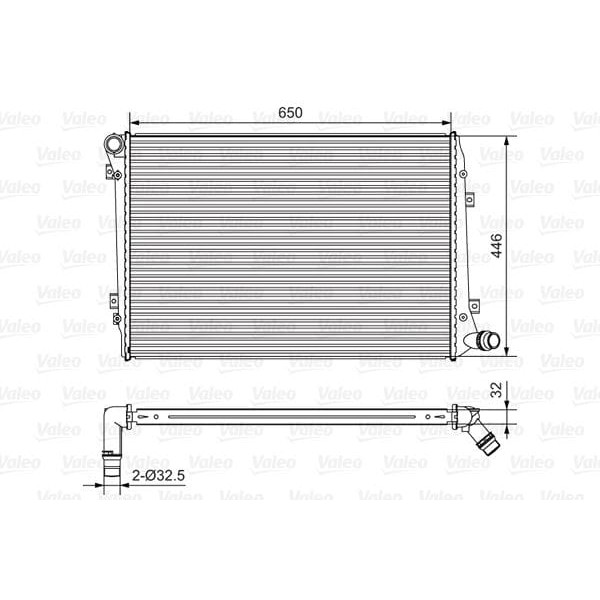VALEO 701534 Su Radyatörü Golf V 04- 2.0 TDI Eos 06- 2.0 TDI Jetta III 05- 1.9 TDI 2.0 TDI Passat B6