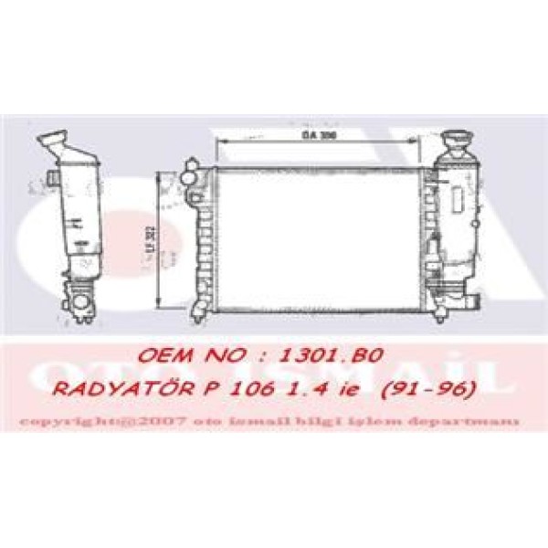 VALEO 730372 Su Radyatörü 106 91-96 1.4 Tu3M Mt Nac