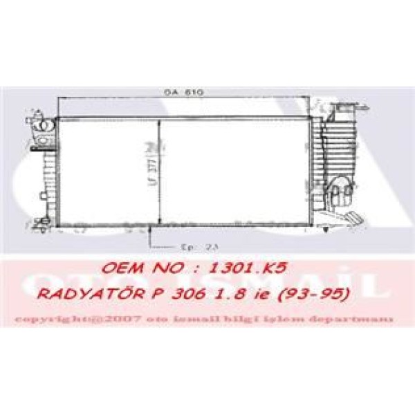 VALEO 730927 Su Radyatörü 306 93- 1.8 Xu7Jp / Zx 93-