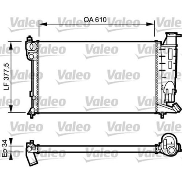 VALEO 730983 Su Radyatörü 306 93- 1.8 2.0 At / Zx 93-
