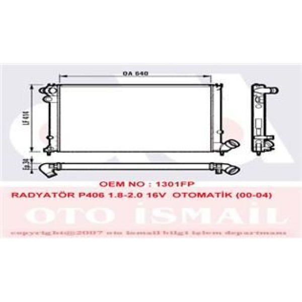 VALEO 731384 Su Radyatörü 406 95- 1.8 1.8 16V 2.0 16V At Ac