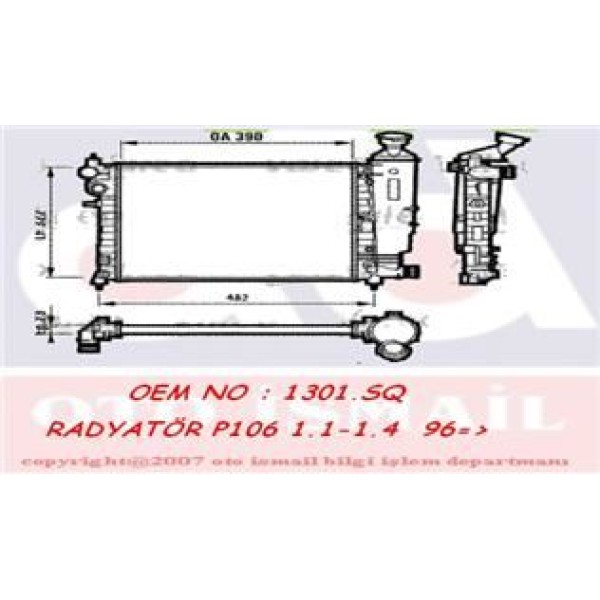 VALEO 731498 Su Radyatörü 106 96-99 1.6 8V Tu5Jp 1.4 8V Tu3Jp Nac / Saxo 