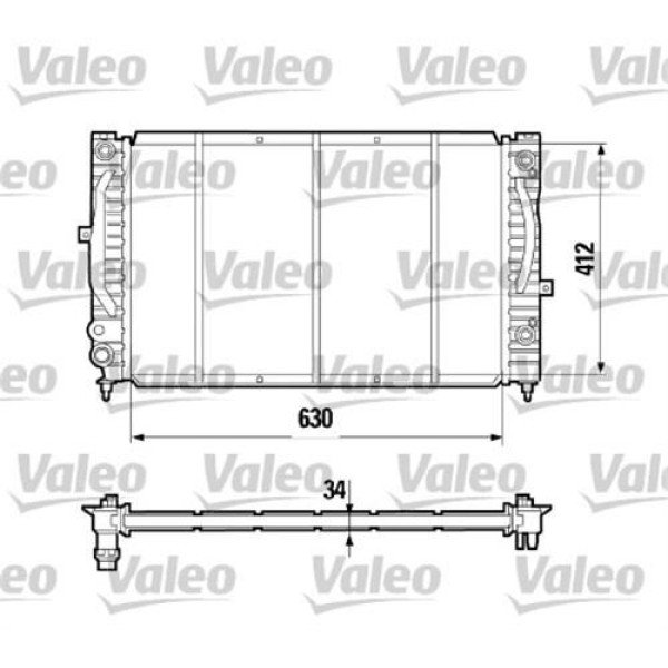 VALEO 731755 Su Radyatörü Passat B5.5 00- 1.6I 1.8T 1.9 TDI 2.0I 2.0 16V At Ac / A4 98- 1.6I 1.8I 1. 