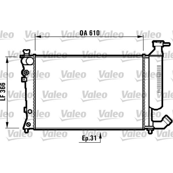 VALEO 732520 Su Radyatörü 306 97- 1.8 2.0 At / Xsara 98-00 At 