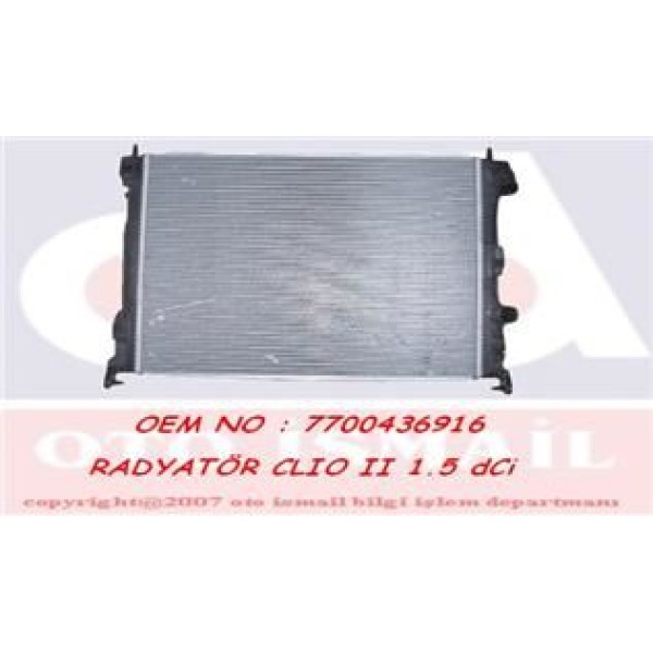 VALEO 732737 Su Radyatörü CLIO II Symbol Lb23 1.5 DCI 01- CLIO Thalia I 99- 1.5 DCI Nac Kangoo 98- 1