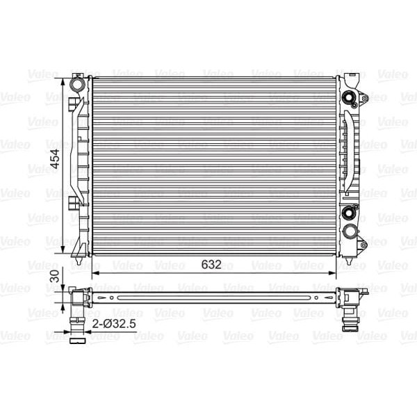 VALEO 734753 Su Radyatörü A6 97-05 2.5 TDI 97-01 Klimalı