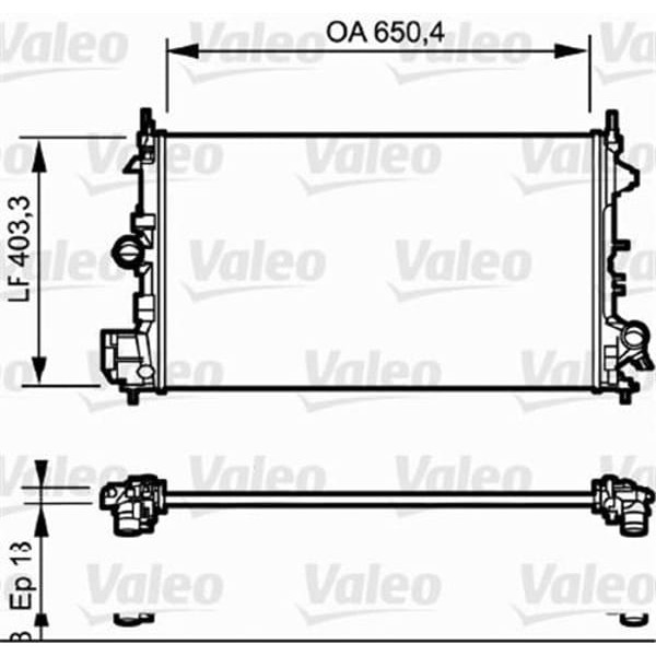 VALEO 734981 Su Radyatörü Vectra C 06- 1.6 6V 1.8 16V Mt Ac Sıgnum 02- 1.8 16V Mt Ac 