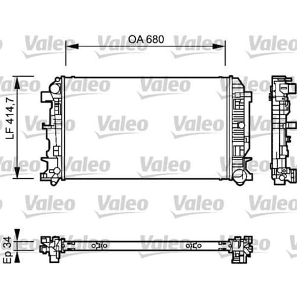 VALEO 735084 Su Radyatörü Crafter 06- 2.0 TDI 2.5 TDI / Sprinter 06- W906 
