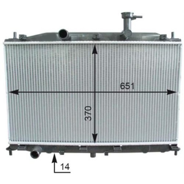 VALEO 735586 Su Radyatörü Accent Era 07-11 1.4 16V 1.6 16V Mt 648X375X16 
