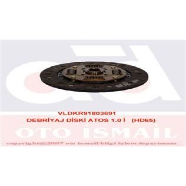 VALEO 803691 Debriyaj Balatası Atos 1.0 I Hd65