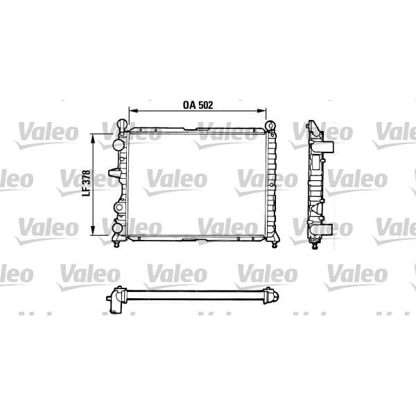 VALEO 811071 Su Radyatörü Tempra 90-93 1.4 1.6 Enj. Tipo / 155 92- 1.7Ts 1.8Ts 2.0Ts 