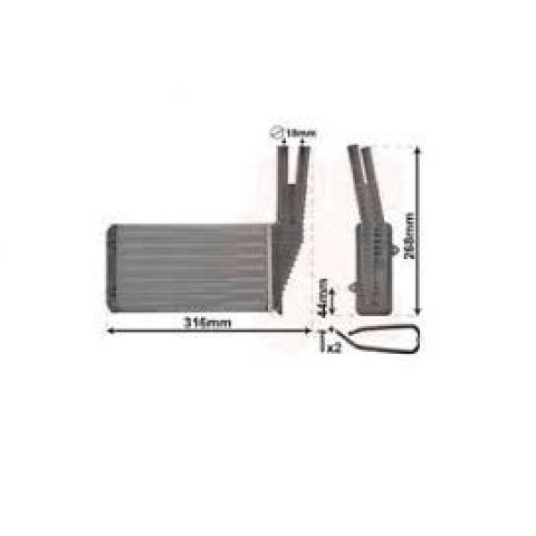 VALEO 811405 Kalorifer Radyatörü Psa C1. 108. Aygo 