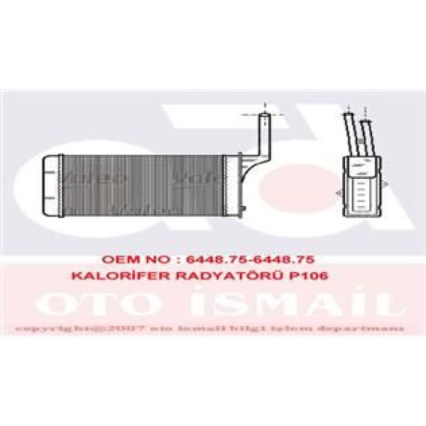 VALEO 812114 Kalorifer Radyatörü 106 / Ax Saxo Behr Tıp 