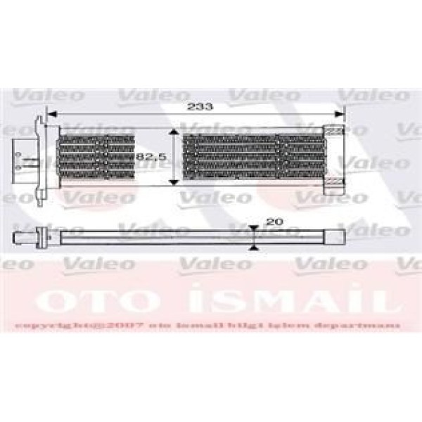 VALEO 812235 Kalorifer Radyatörü Megane II / 207 / C2 C3 Isıtma Sistemi Ilavelı 