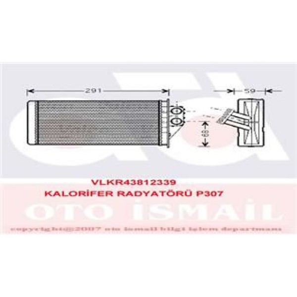 VALEO 812339 Kalorifer Radyatörü 307 00- 1.4 HDI 1.6 HDI 2.0 HDI 