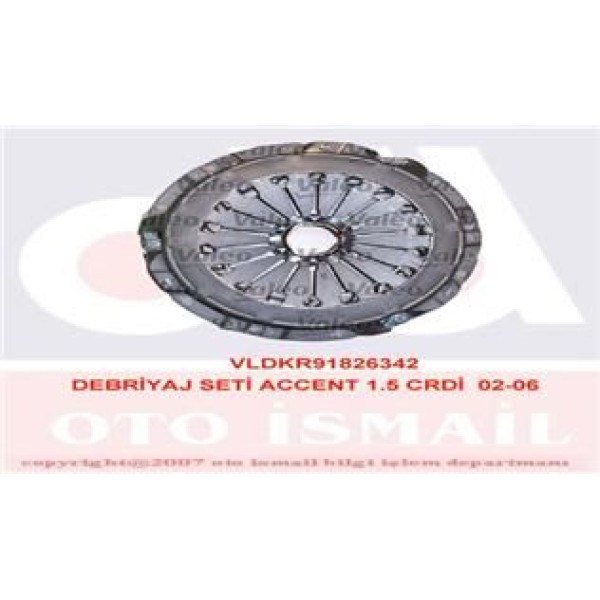 VALEO 826342 Debriyaj Seti Accent 3 Silindir 12V 1.5 CRDI 02-06 Hd105Kıt 