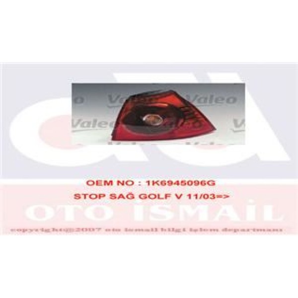 VALEO 88732 Stop Lambası Sağ Golf V 03-
