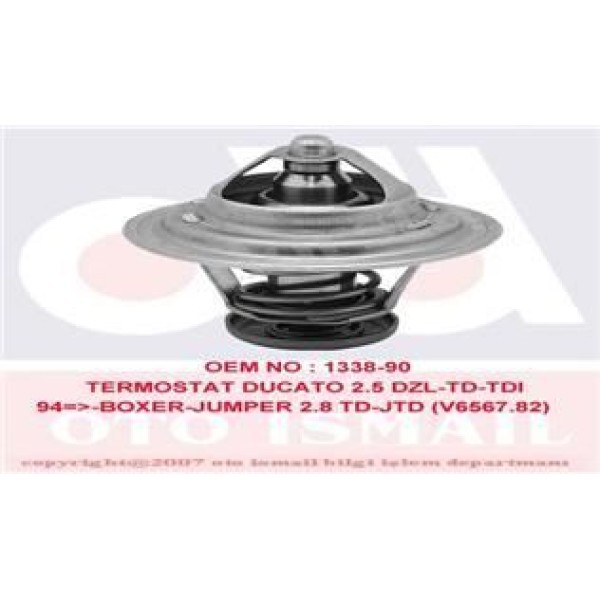 VERNET TH658182 Termostat Ducato 2.5 Dizel Td-TDI 94-Boxer Jumper 2.8 Td-Jtd V6567.82