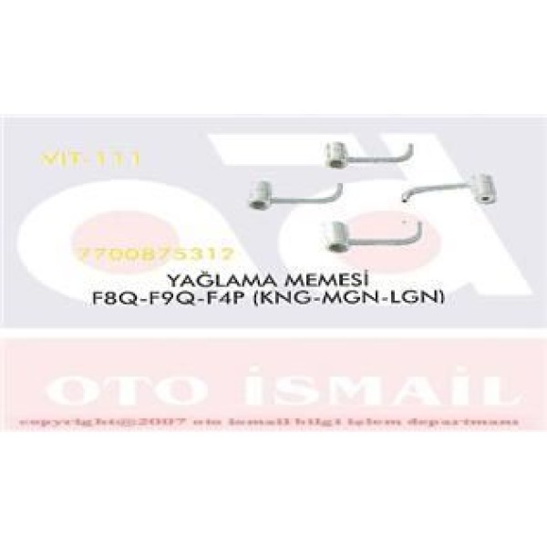 VITESSE 111 Yağlama Memesi Sol Kangoo Megane Laguna 1.9D F8Q F9Q F4P