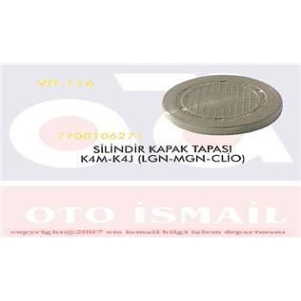 VITESSE 116 Silindir Kapak Tapası CLIO Kangoo Megane Laguna Fluence / Duster 1.4 16V K4J 1.6 16V K4M